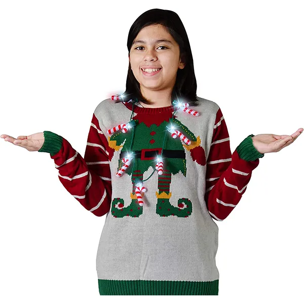 3pcs Christmas Light Up Candy Cane Necklace 7 3pcs Christmas Light Up Candy Cane Necklace - Image 5