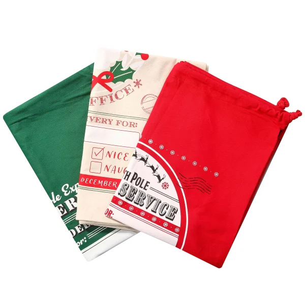 3Pcs Burlap Sack Bags With Drawstring 6 3Pcs Burlap Sack Bags With Drawstring - Image 4