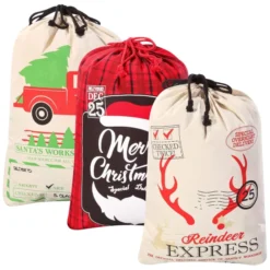 3pcs Burlap Christmas Santa Sack Gift Bags -Christmas Favors Shop 3Pcs Christmas Canvas Burlap Gift Bags 2 result 600x600 1