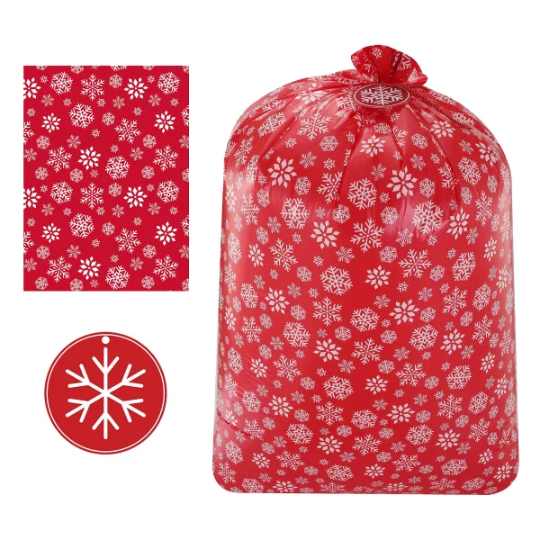 3pcs Oversized Red Plastic Gift Bags With Gift Tags 4 3pcs Oversized Red Plastic Gift Bags With Gift Tags - Image 2