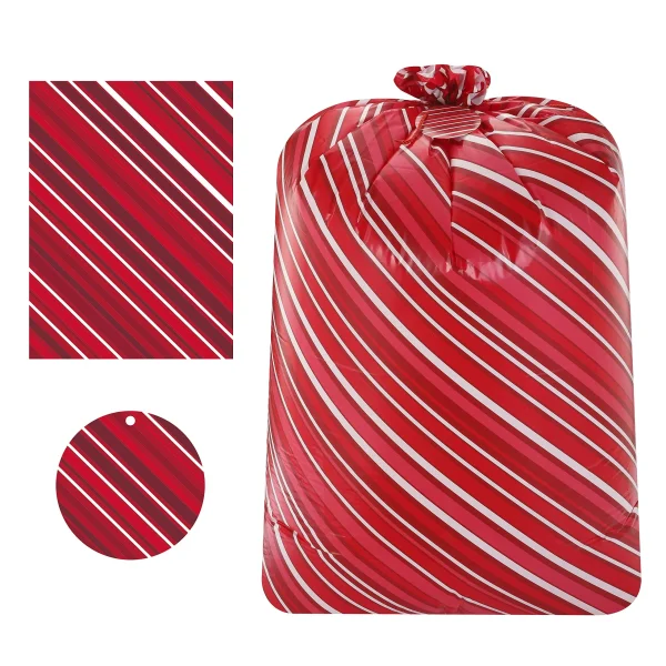 3pcs Oversized Red Plastic Gift Bags With Gift Tags 5 3pcs Oversized Red Plastic Gift Bags With Gift Tags - Image 3