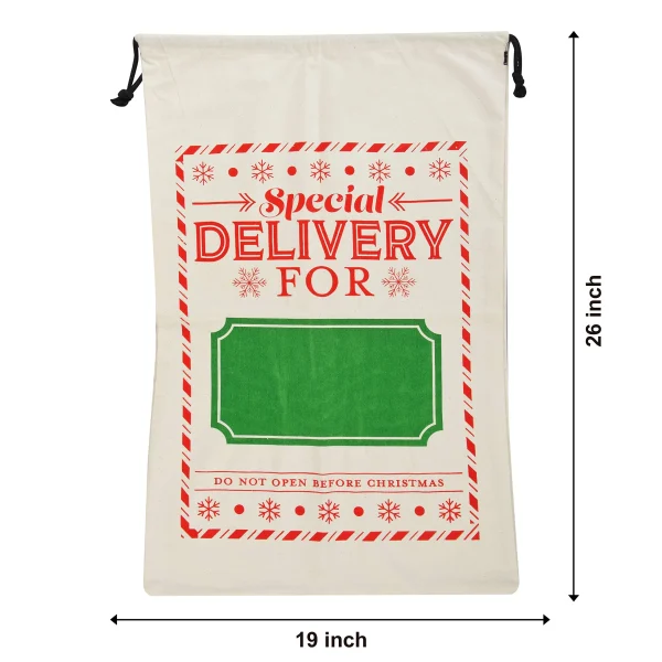 3pcs Large Chirstmas Burlap Santa Sack With Drawstring 7 3pcs Large Chirstmas Burlap Santa Sack With Drawstring - Image 5