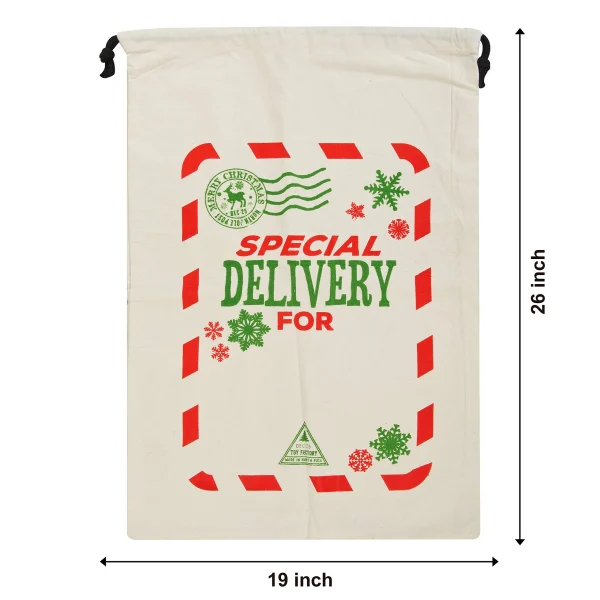 3pcs Large Chirstmas Burlap Santa Sack With Drawstring 8 3pcs Large Chirstmas Burlap Santa Sack With Drawstring - Image 6