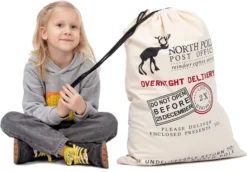 3pcs Burlap Santa Gift Bags 26in -Christmas Favors Shop 3Pcs Santa Sacks Canvas Bags 26in 3 result 600x419 1