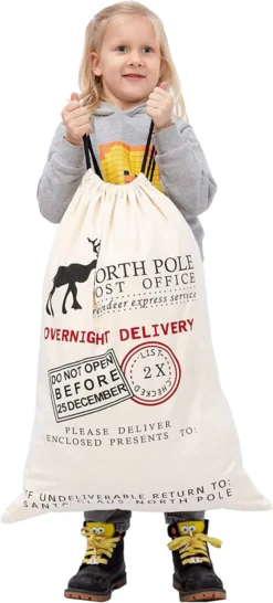 3pcs Burlap Santa Gift Bags 26in -Christmas Favors Shop 3Pcs Santa Sacks Canvas Bags 26in 5 result 600x1327 1