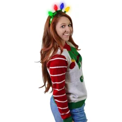 3pcs Christmas Light Bulb Flashing Headband -Christmas Favors Shop 3pcs Christmas Light Bulb Flashing Headband 3