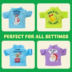 4pcs Christmas Santa Couture Doll Elf Clothes -Christmas Favors Shop 4 Packs Santa Couture Clothing for Elf Doll Stylish Tees Tshirt Winter style 5 结果