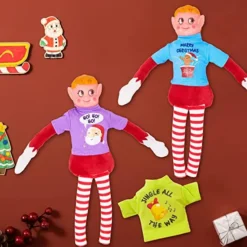 4pcs Christmas Santa Couture Doll Elf Clothes