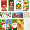 40pcs Holographic Christmas Greeting Cards