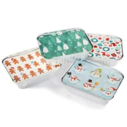 40pcs Christmas Foil Containers With Lid -Christmas Favors Shop 40Pcs Christmas Treat Foil Containers 2 result 600x600 1