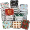 40pcs Christmas Foil Containers With Lid -Christmas Favors Shop 40pcs Christmas Foil Containers With Lid 2