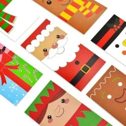 42Pcs Simple Cartoon Christmas Holiday Greeting Cards -Christmas Favors Shop 42 Pcs Simple Cartoon Christmas Holiday Greeting Cards 5 600x600 1