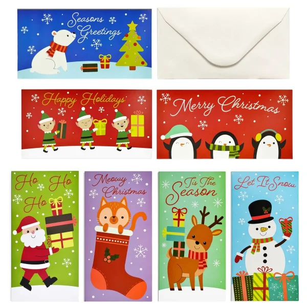 42pcs Cartoon Christmas Greeting Cards 3 42pcs Cartoon Christmas Greeting Cards