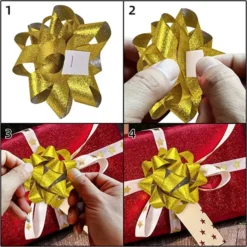 47pcs Christmas Gift Wrapping Assorted Gift Ribbon Bow 11 47pcs Christmas Gift Wrapping Assorted Gift Ribbon Bow -Christmas Favors Shop 47Pcs Gift Wrap String and Bows Red Gold Green 2 600x600 1