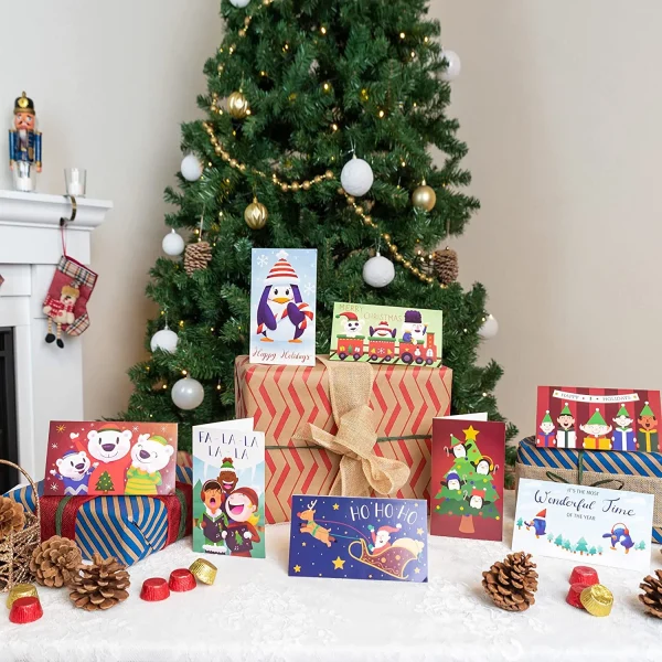 48Pcs Christmas Colored Print Bear Gift Card Holder With Envelopes 6 48Pcs Christmas Colored Print Bear Gift Card Holder With Envelopes - Image 4