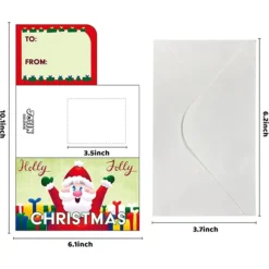 48Pcs Christmas Colored Print Gift Card With Envelopes -Christmas Favors Shop 48Pcs Christmas Colored Print Gift Card with Envelopes 1 1