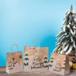 48pcs Assorted Prints Christmas Kraft Gift Bags 12 48pcs Assorted Prints Christmas Kraft Gift Bags -Christmas Favors Shop 48Pcs Kraft Gift Bags 5 600x600 1