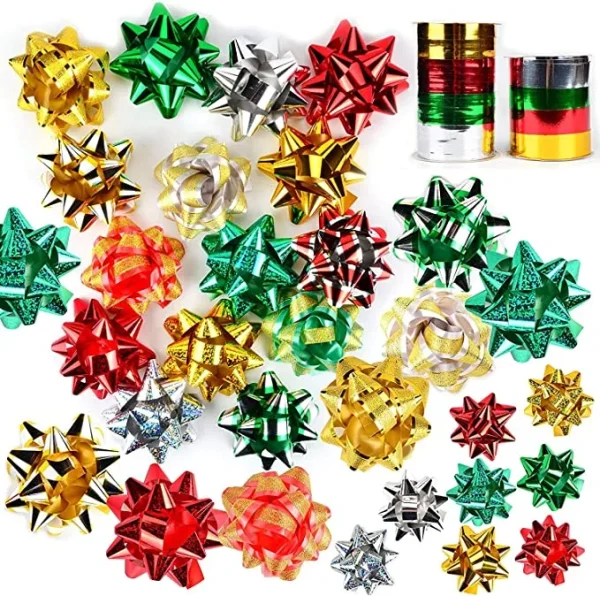 48pcs Christmas Self Adhesive Bows Decoration 4 48pcs Christmas Self Adhesive Bows Decoration - Image 2