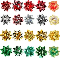 48pcs Christmas Self Adhesive Bows Decoration 9 48pcs Christmas Self Adhesive Bows Decoration -Christmas Favors Shop 48Pcs Self adhesive Bows amp 8 Rolls Of Christmas Curling Ribbons 2 600x581 1