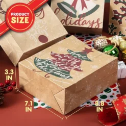 48pcs Christmas Kraft Gift Bag Paper -Christmas Favors Shop 48pcs Christmas Kraft Gift Bag Paper 4 600x600 1