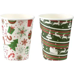 48pcs Disposable Christmas Paper Coffee Cups -Christmas Favors Shop 48pcs Disposable Christmas Paper Coffee Cups 3