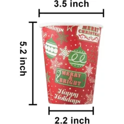 48pcs Disposable Christmas Paper Coffee Cups -Christmas Favors Shop 48pcs Disposable Christmas Paper Coffee Cups 4