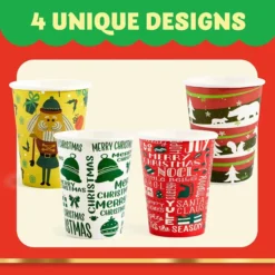 48pcs Paper Disposable Christmas Cups 9oz -Christmas Favors Shop 48pcs Paper Disposable Christmas Cups 9oz 3 600x600 1