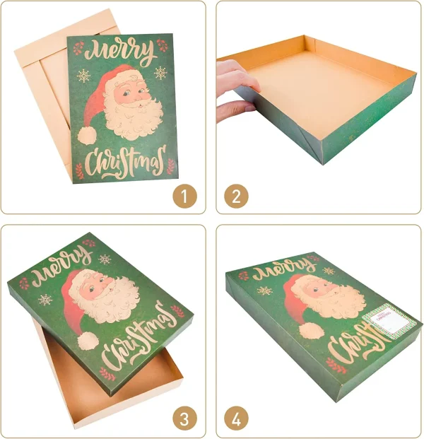 28pcs Kraft Paper Christmas Shirt Gift Boxes 6 28pcs Kraft Paper Christmas Shirt Gift Boxes - Image 4