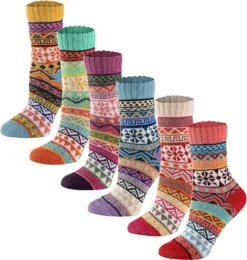 6Pcs Christmas Wool Socks -Christmas Favors Shop 6 Piece Christmas Wool Socks 3 result