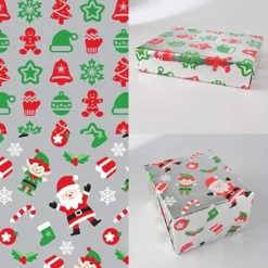 6pcs Christmas Foil Wrapping Paper Set -Christmas Favors Shop 6 Rolls Foil Wrapping Paper Set 3 600x600 1