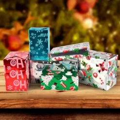6pcs Christmas Foil Wrapping Paper Set