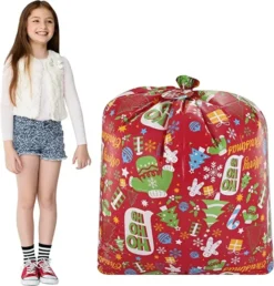 6pcs Jumbo Christmas Gift Bags With Ties And Gift Tags -Christmas Favors Shop 6Pcs Jumbo Bicycle Gift Bags 1 600x627 1
