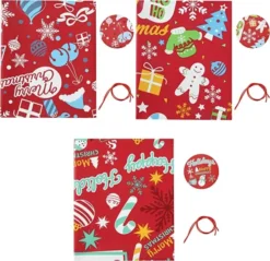 6pcs Jumbo Christmas Gift Bags With Ties And Gift Tags -Christmas Favors Shop 6Pcs Jumbo Bicycle Gift Bags 7 600x580 1