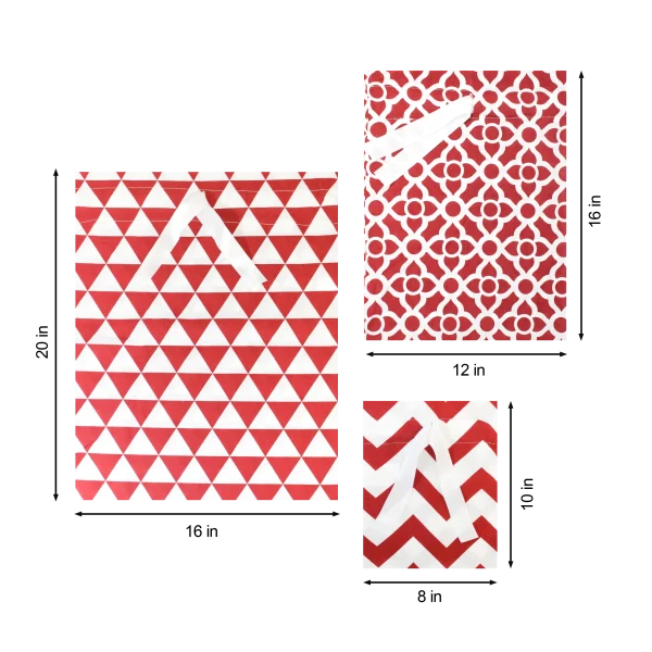 6Pcs Red Fabric Gift Bag 7 6Pcs Red Fabric Gift Bag - Image 5