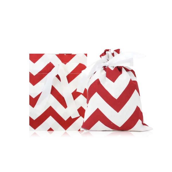 6Pcs Red Fabric Gift Bag 6 6Pcs Red Fabric Gift Bag - Image 4