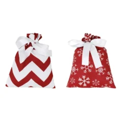 6pcs Elegant Red Christmas Fabric Gift Bags -Christmas Favors Shop 6Pcs Red Fabric Gift Bag In 3 Sizes 5 result 600x600 1