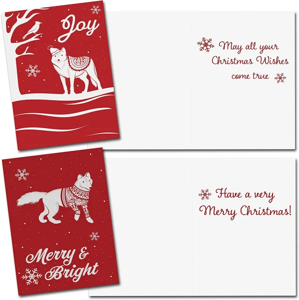 72pcs Christmas Animal Greeting Cards With Envelopes 6 72pcs Christmas Animal Greeting Cards With Envelopes - Image 4