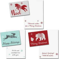72pcs Christmas Animal Greeting Cards With Envelopes 12 72pcs Christmas Animal Greeting Cards With Envelopes -Christmas Favors Shop 72 Christmas Animal Greeting Cards with Envelopes 5 result 600x598 1