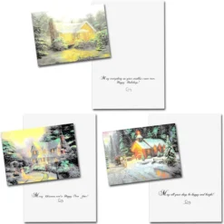 72pcs Snowy Town Christmas Greeting Cards -Christmas Favors Shop 72 Pcs Snowy Town Greeting Cards 3 result 600x600 1