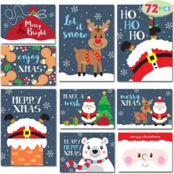 72Pcs Christmas Holiday Greeting Card Collection -Christmas Favors Shop 72Pcs Christmas Holiday Greeting Card Collection 1 600x599 1