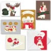 72pcs Cute Animal Christmas Greeting Cards