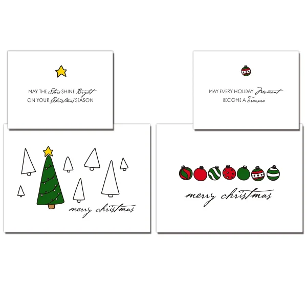 72pcs White Christmas Card Greetings 4.6in 5 72pcs White Christmas Card Greetings 4.6in - Image 3