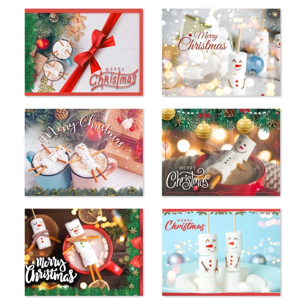 72pcs Christmas Marshmallow Holiday Cards 5 72pcs Christmas Marshmallow Holiday Cards - Image 3