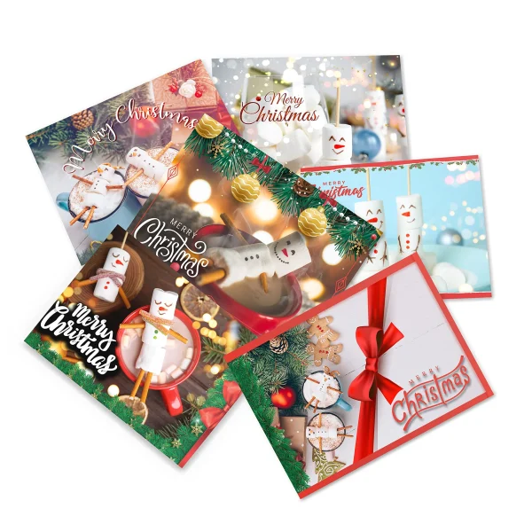 72pcs Christmas Marshmallow Holiday Cards 3 72pcs Christmas Marshmallow Holiday Cards
