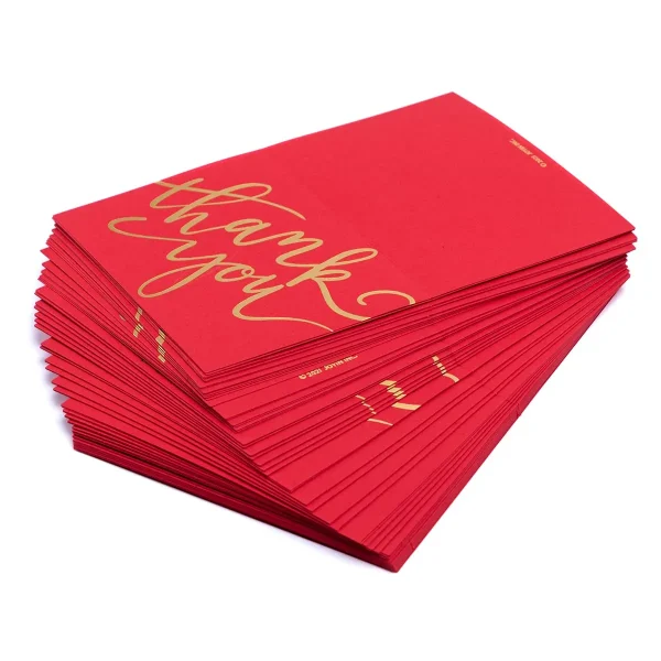 72pcs Christmas Red Thank You Cards 4 72pcs Christmas Red Thank You Cards - Image 2