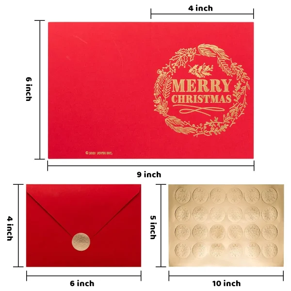 72pcs Christmas Red Thank You Cards 8 72pcs Christmas Red Thank You Cards - Image 6