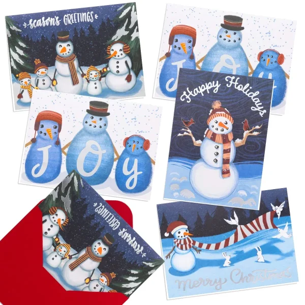 72pcs Snowman Christmas Card Set With Envelopes 3 72pcs Snowman Christmas Card Set With Envelopes