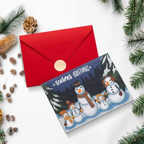 72pcs Snowman Christmas Card Set With Envelopes 6 72pcs Snowman Christmas Card Set With Envelopes - Image 4