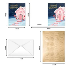 72Pcs Christmas Watercolor Cards 13 72Pcs Christmas Watercolor Cards -Christmas Favors Shop 72Pcs Watercolor Christmas Cards 7 result 600x600 1