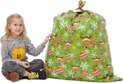 8pcs Jumbo Christmas Gift Bags With Tags 36x44in -Christmas Favors Shop 8 Piece Christmas Jumbo Holiday Gift Bags 7 result 600x409 1